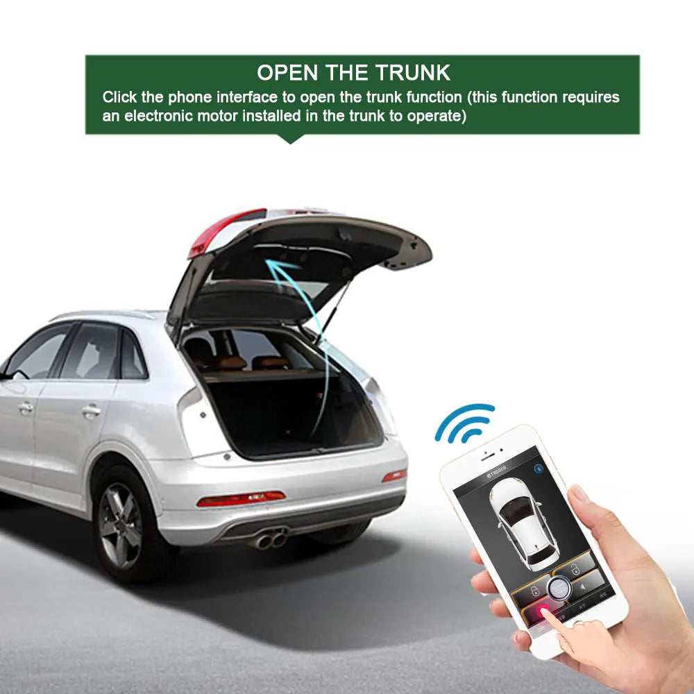 Smartphone Car Alarm System for iOS & Android – Remote Smart Key PKE Car Start/Stop Security & Keyless Entry System