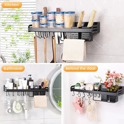 Kitchen Knife & Spice Holder – Stand Organizer with Spoon, Chopsticks Rest and Hanging Storage Rack
