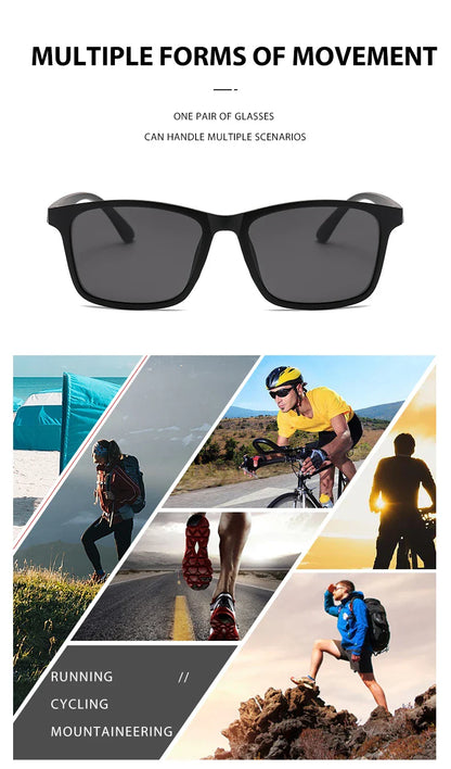 2024 New Men’s Business Polarized Square Frame Sunglasses – Fashion Outdoor Fishing & Driving Eyewear
