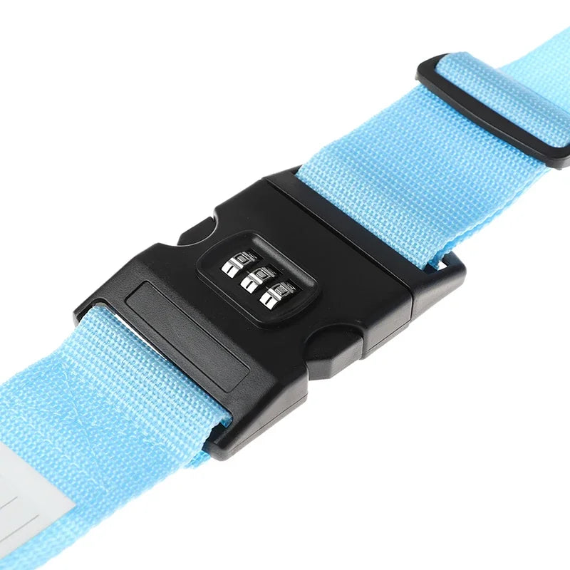 Adjustable Anti-Theft Luggage Strap — Password Lock Baggage Belt for Suitcase & Travel Bags