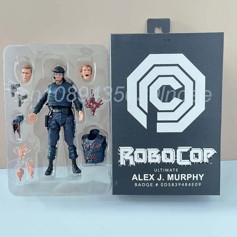 NECA Robocop Alex J. Murphy Action Figure — Movable Joint Model Toy Doll for Room Decor & Kids’ Christmas Gift