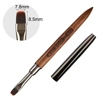 Wood Gel Painting Brush – Nail Art Brush for Gel Tip Extension, Acrylic Builder, UV Gel Nails Manicure Accessory