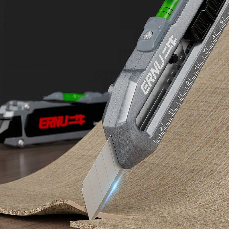Industrial-Grade Aluminum Alloy Multifunctional Art Knife: Thickened Wallpaper Cutter & Electrical Box Cutter for Home and School Use
