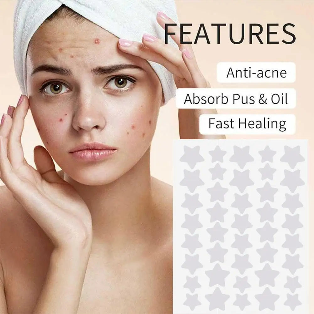 Colorful Star-Shaped PE Pimple Patches – Invisible Acne Spot Stickers for Skin Care and Makeup Concealer