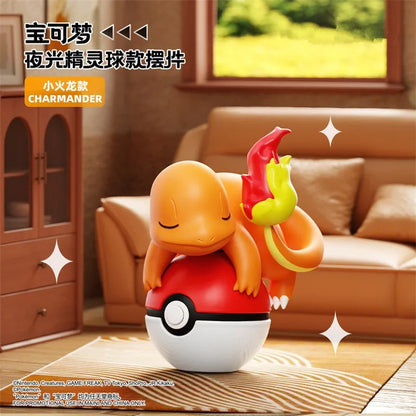 Authentic Pokémon Poké Ball Handmade Character Plush Dolls – Pikachu & Charmander Anime Model Ornament Kids Toy Christmas Gift