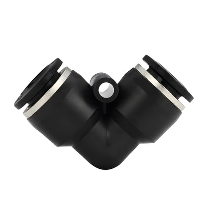 High Quality Pneumatic Air Tube Quick Connector Fitting – Black PU/PE/NY Pipe Fittings 3–16mm Industrial Hose Adapter Set