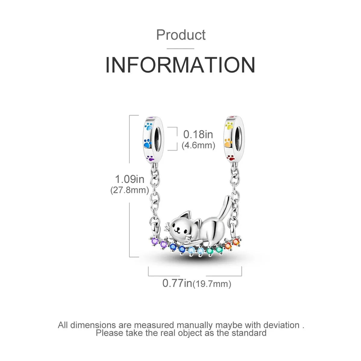 MULA Chameleon Silver-Plated Charm with Color-Changing Crystal Ball - DIY Snake Chain Bracelet Jewelry Gift for Women