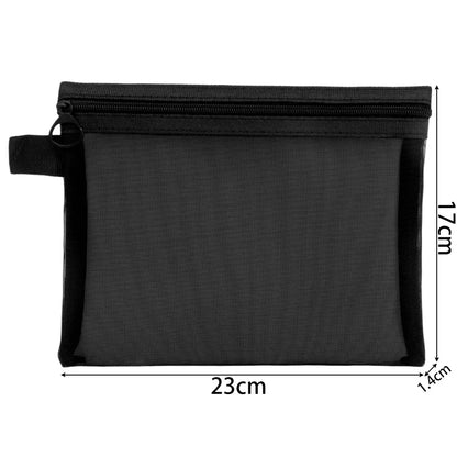 1/3pcs Mesh Clear Cosmetic Bags — Small & Large Black Makeup Travel Organizer Pouches for Toiletries & Lipstick Storage