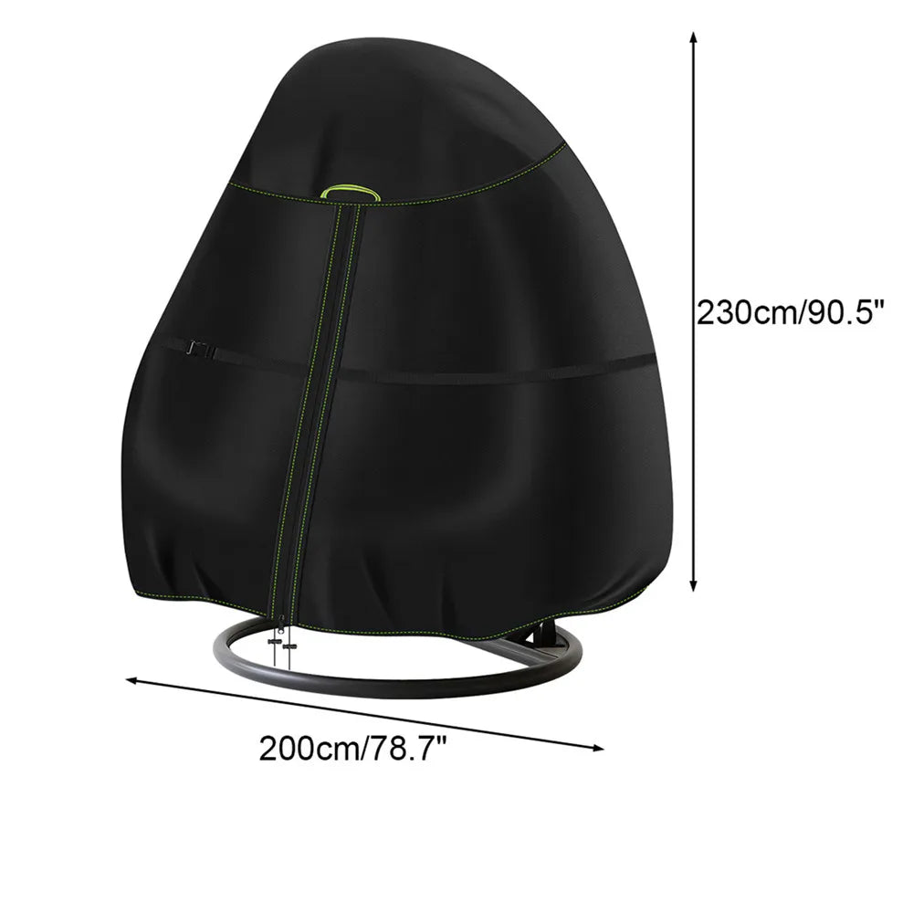 Waterproof Patio Hanging Egg Chair Cover 210D Heavy Duty – Windproof Dustproof Swing Seat Slipcover for Single & Double Garden Chairs