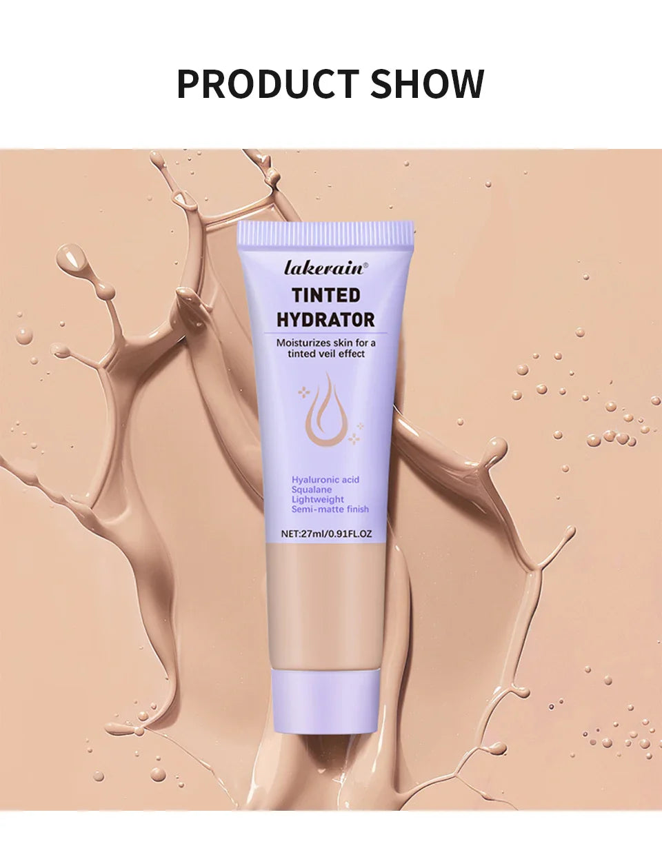 Strong Coverage Tinted Hydrator Makeup – Semi-Matte Finish for Women, Evens Skin Tone & Naturally Moisturizes