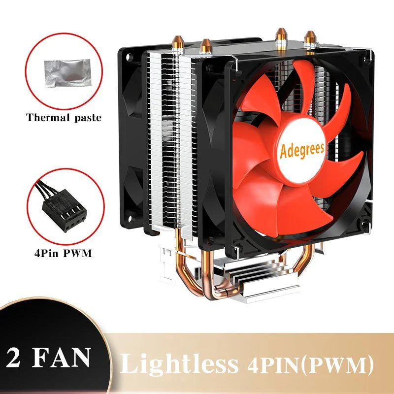 CPU Air Cooler X79/X99 — 3-Pin/4-Pin PWM Fan for Intel LGA 1366/1151/1155/1200/1700/2011 & AMD AM3/AM4/AM5