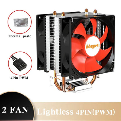 CPU Air Cooler X79/X99 — 3-Pin/4-Pin PWM Fan for Intel LGA 1366/1151/1155/1200/1700/2011 & AMD AM3/AM4/AM5