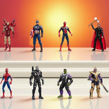ZD Toys Avengers Legends Action Figures – Iron Man, Spider-Man, Thor, Captain America, Thanos, Hulk, War Machine Gift Set