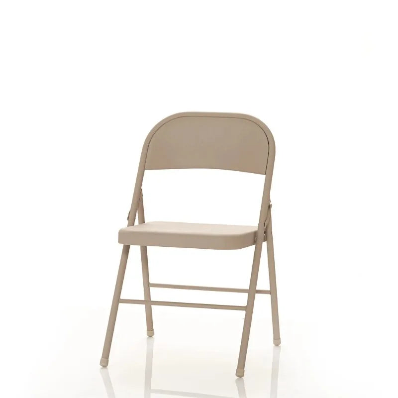 Mainstays 4-Pack Steel Folding Chairs – Beige Outdoor & Indoor Seating