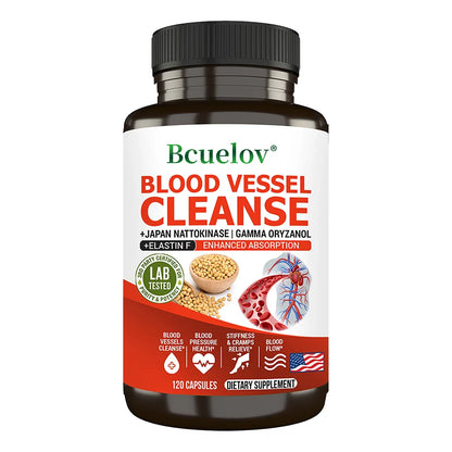 Vascular Cleanser Capsules – Purify Blood, Lower Cholesterol & Support Cardiovascular Health, 120 Count