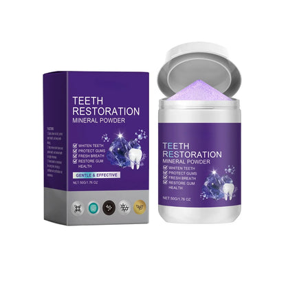 Teeth Restoration Mineral Powder — Enamel Strengthening & Whitening Dental Care Supplement