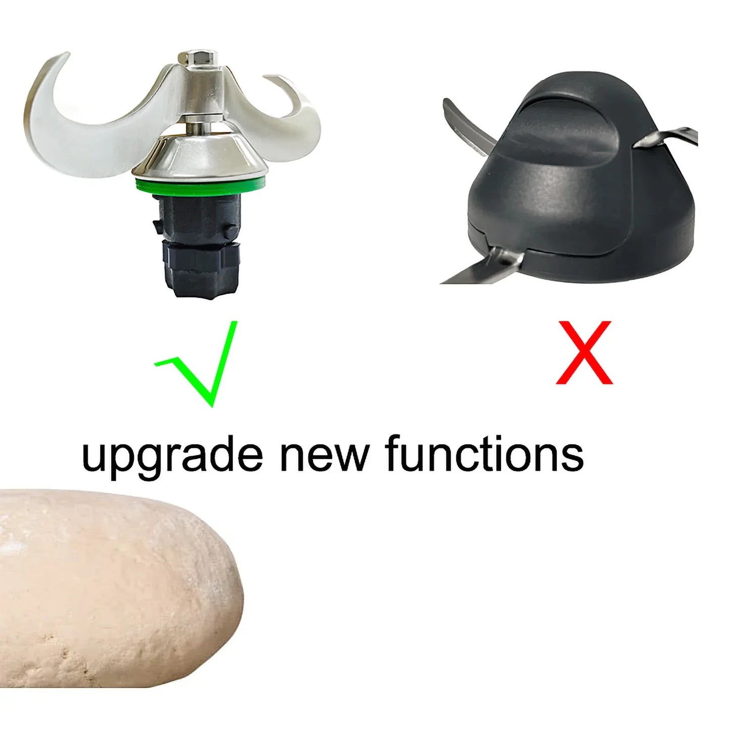 Universal Kneading Dough Mixer for Thermomix TM6 TM5 - Smooth Dough and Paste Formation Accessory