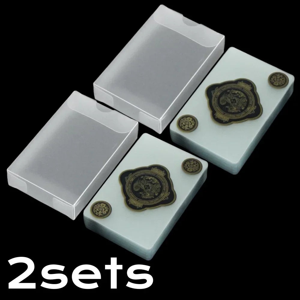 Waterproof Transparent PVC Playing Cards Set — Durable Box for Poker, Blackjack & Euchre Games