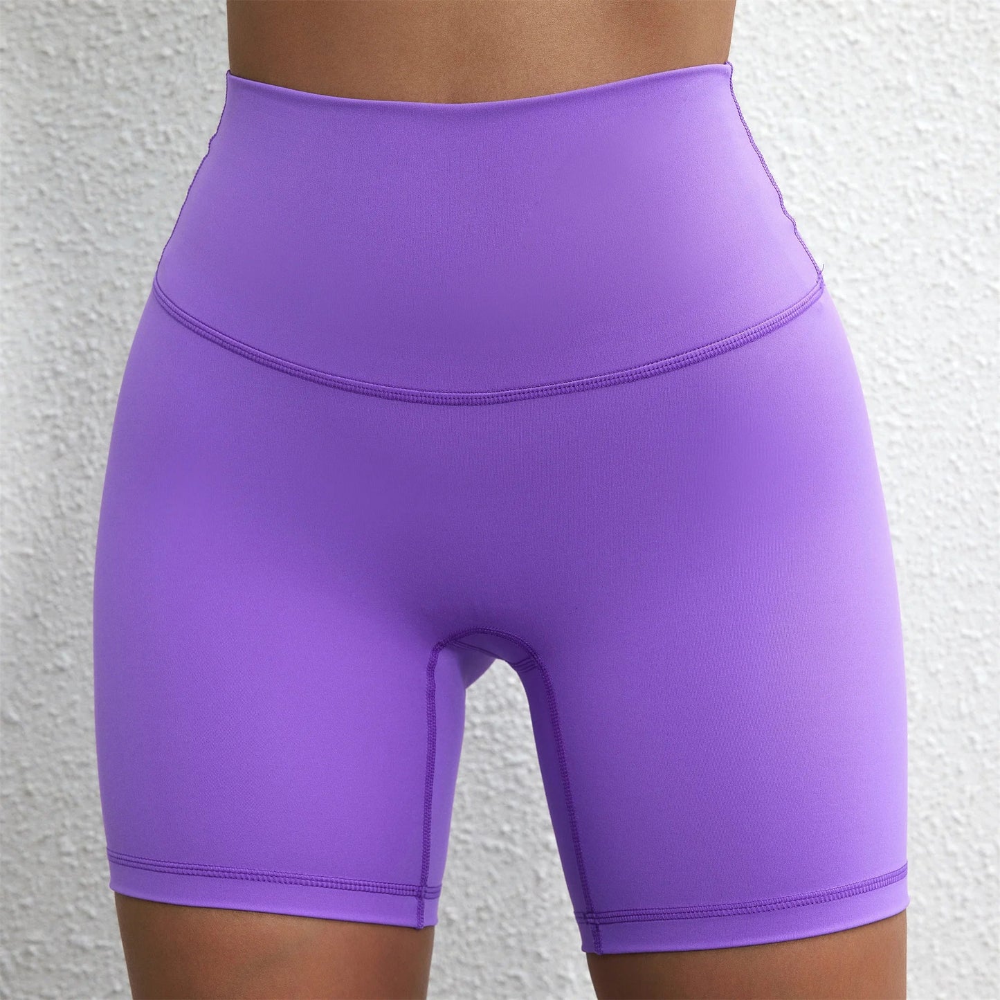 Women’s Solid Color Yoga Shorts – Compression Sport Leggings, Sweat-Wicking Training & Cycling Shorts with Pocket