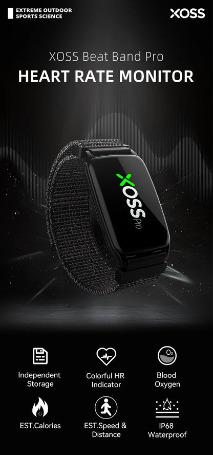 XOSS IPX8 Beat Band Pro – Heart Rate Monitor Armband for Swimming, Running & Fitness Tracking