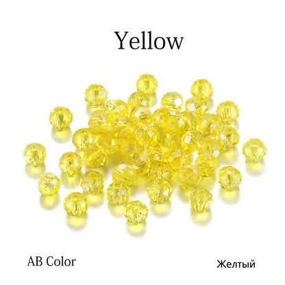 70–300pcs Czech Crystal Glass Beads Set (3–8mm) – Faceted Translucent Colorful Spacer Beads for DIY Jewelry, Bracelets & Craft Making