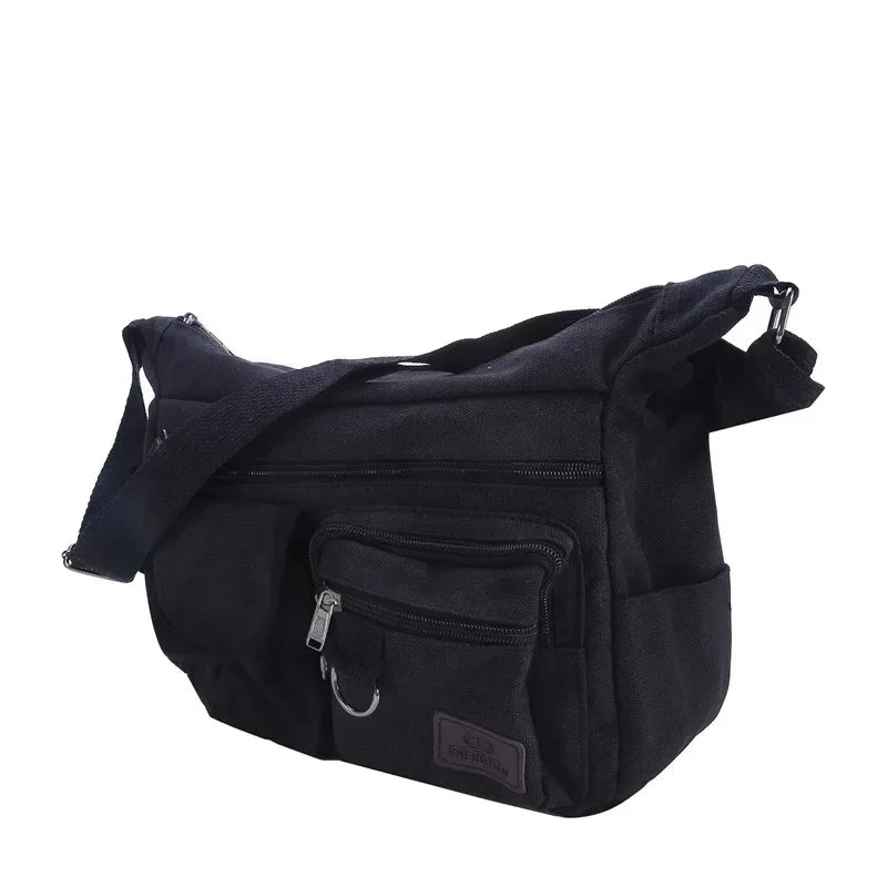 Men's Casual Sling Bag – Vintage Crossbody Messenger Shoulder Bag for Travel & Outdoor Use