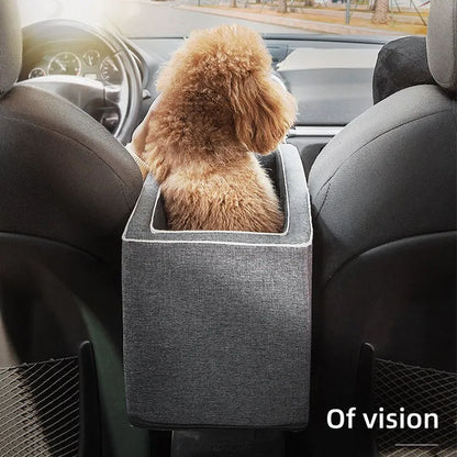 Portable Car Central Dog Seat Bed | Safety Travel Bag Carrier for Small Dogs & Cats | Pet Accessories