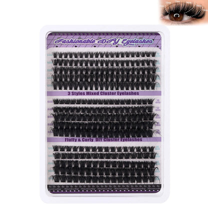 270pcs Individual Cluster Lashes — Fluffy Volume False Eyelashes with Bond & Seal Glue Kit, 60D/80D/100D Extensions