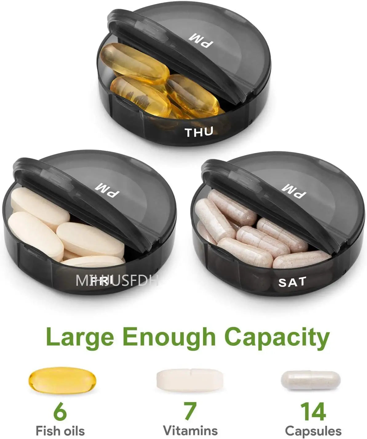 Weekly 7-Day Pill Organizer Box – 14-Slot Medicine Holder for Vitamins, Supplements & Daily Medications