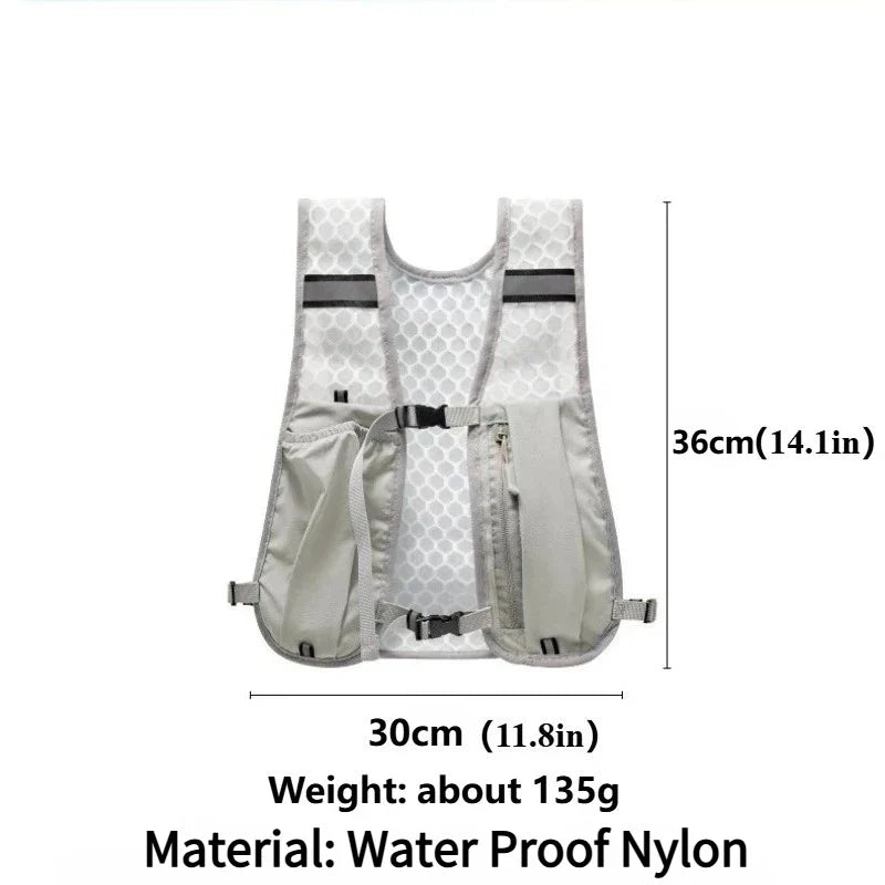 Lightweight Reflective Running & Biking Vest | Hydration Chest Pack with Phone Storage Pocket