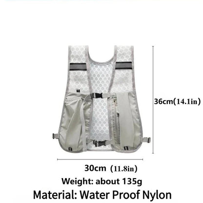 Lightweight Reflective Running & Biking Vest | Hydration Chest Pack with Phone Storage Pocket