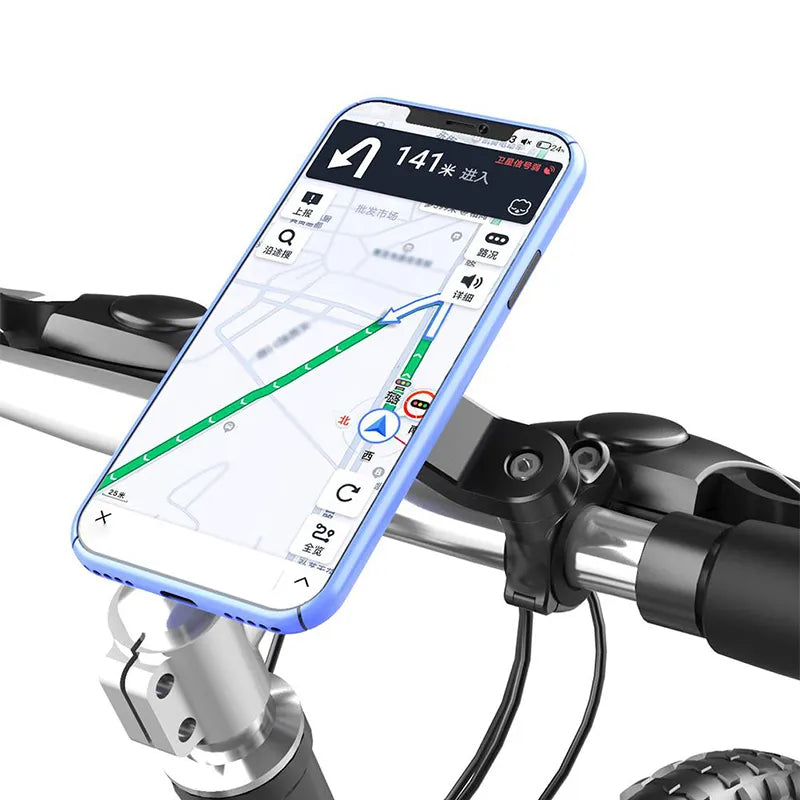 Universal Bicycle Handlebar Phone Holder - Adjustable Vibration Dampener Bracket for Motorcycle & Mountain Bike