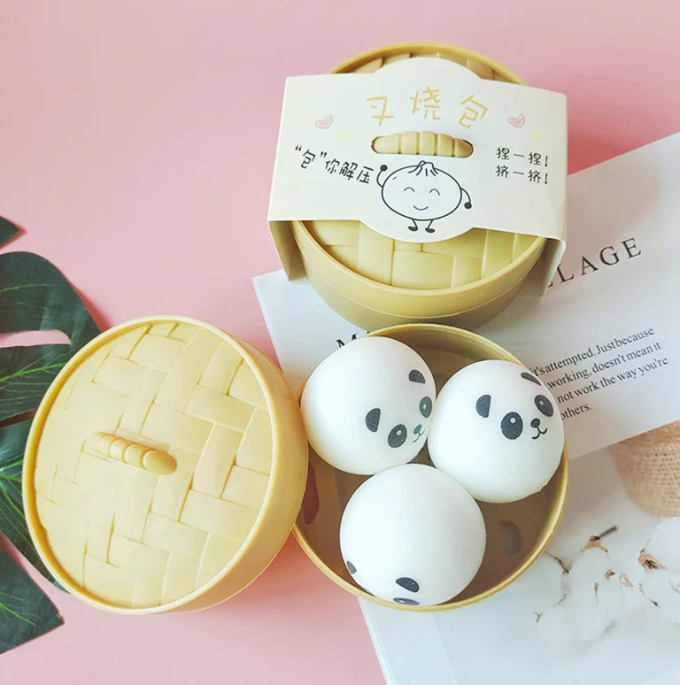 Cartoon Animal Dumpling Squishy Toy – Anti-Stress Fidget Sensory Squeeze Toy for Kids