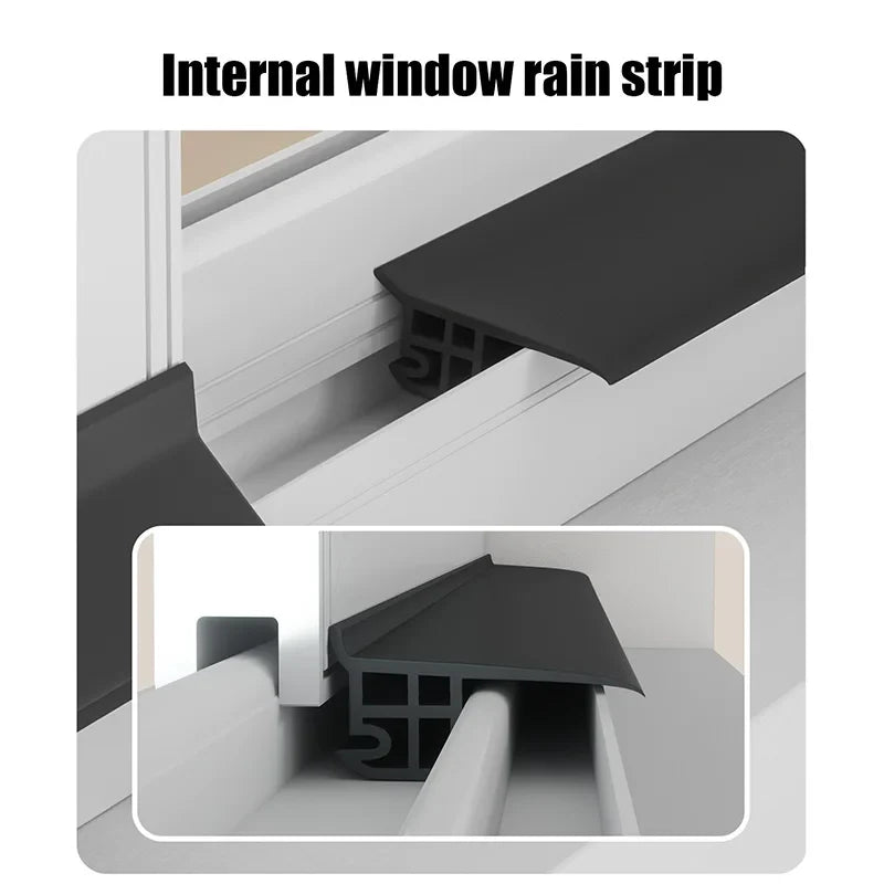 Aluminum Alloy Window Water Blocking Bar – Rain Flashing Board & Waterproof Sealing Strip for Home Windows
