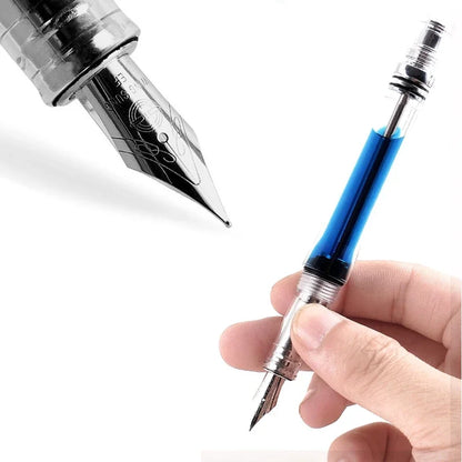 Yongsheng 3013 Transparent Resin Fountain Pen – Vacuum Negative Pressure, EF/F Tip for Calligraphy & Student Practice
