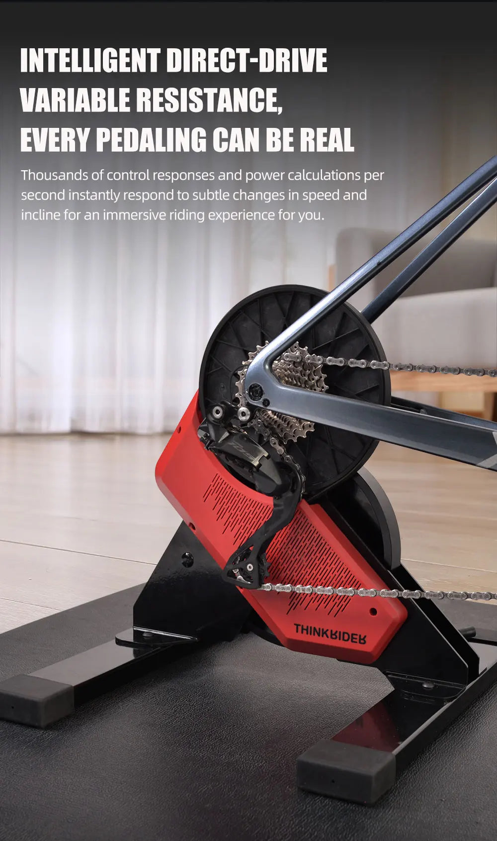 ThinkRider X2 Smart Bike Trainer - MTB & Road Bicycle, Built-in Power Meter, Home Trainer Compatible