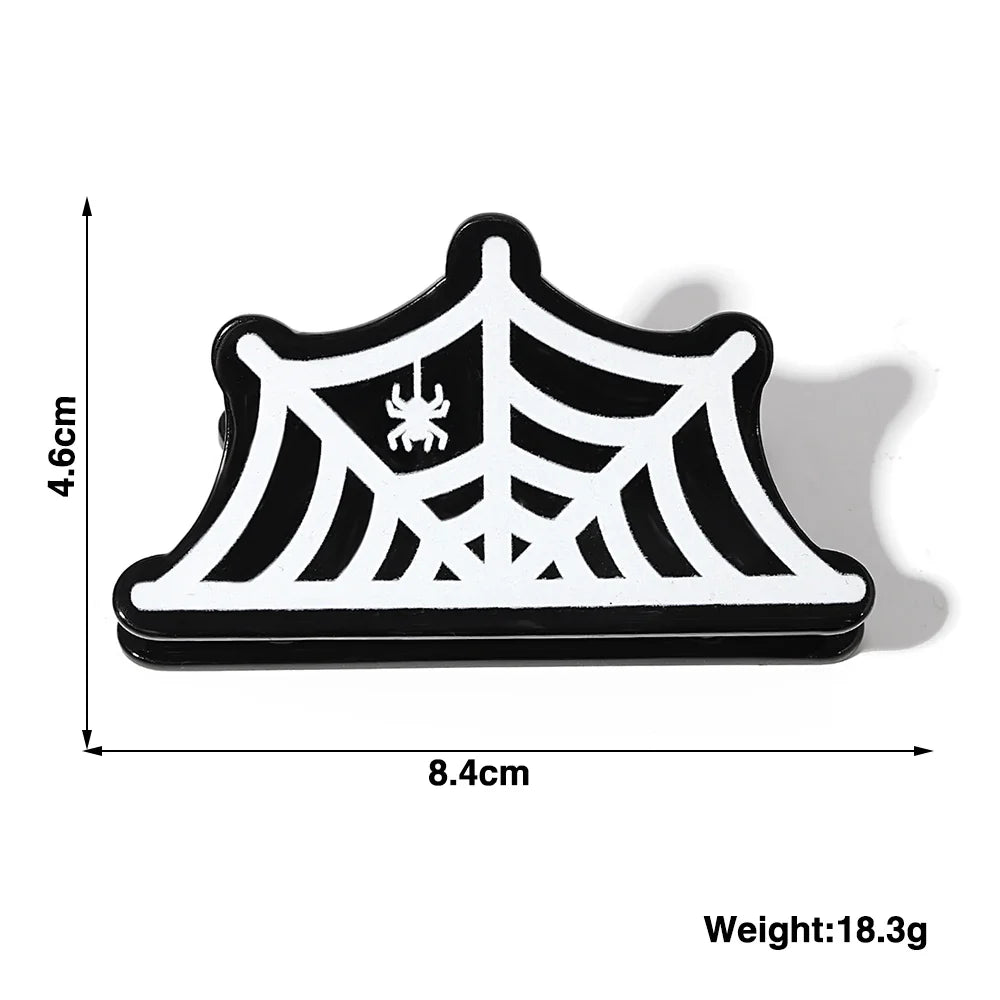 AENSOA Halloween Hairpin | Pumpkin, Skull, Butterfly & Ghost Acrylic Shark Clip for Women