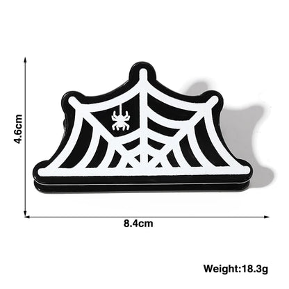 AENSOA Halloween Hairpin | Pumpkin, Skull, Butterfly & Ghost Acrylic Shark Clip for Women