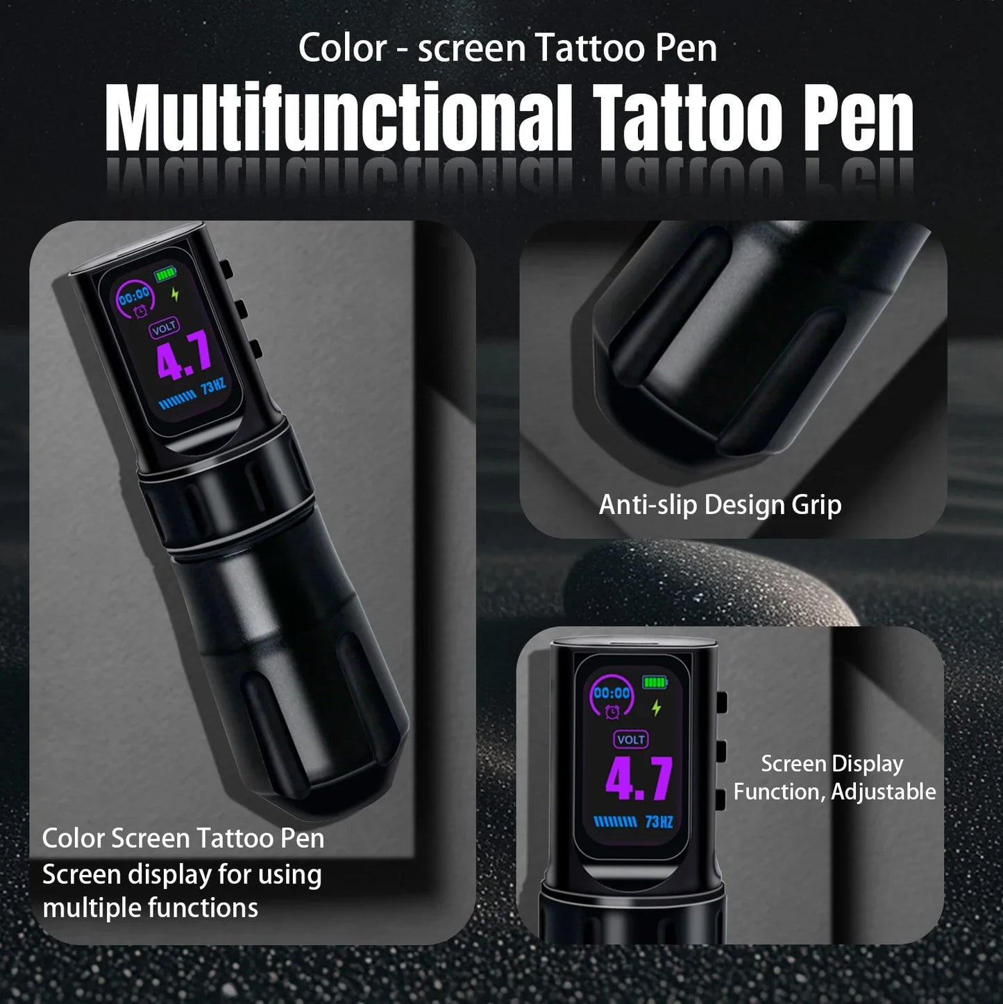 Wireless Tattoo Pen Machine – Dual Mode Direct Drive with IPS Screen, 1800mAh Battery & Timing Function for Professional Tattoo Artists