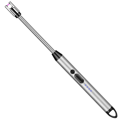 360° Type-C Rechargeable Windproof Plasma Lighter – Curved Flameless USB Arc Ignition Tool for BBQ, Kitchen, Candle & Gas Stove Use