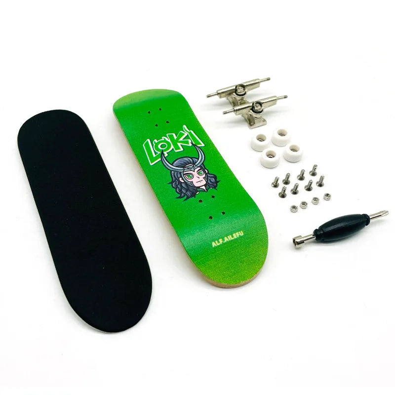 Creative Mini Finger Skateboard – Colorful Maple Fingerboard with Double Rocker, Sport Bearings & Palm Slide Board