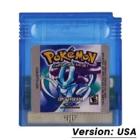 Pokemon GBC Game Cartridge — Red, Blue, Crystal, Gold, Green, Silver, Yellow 16-Bit for GB/SP