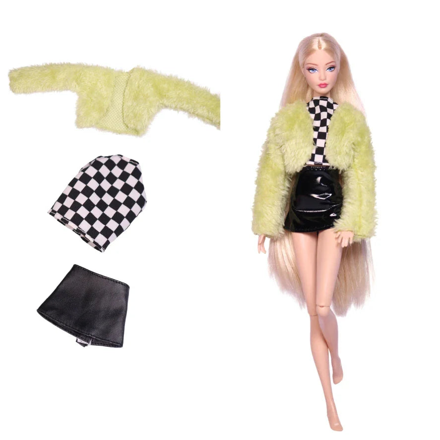 Doll Clothes for 30CM Barbie – Short Skirt, Outer Garment, Pants & Shoes Accessories