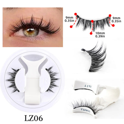 Magnetic Eyelashes Set – Handmade Fluffy Faux Mink Reusable False Lashes with Magnetic Tweezers for Natural Makeup Look