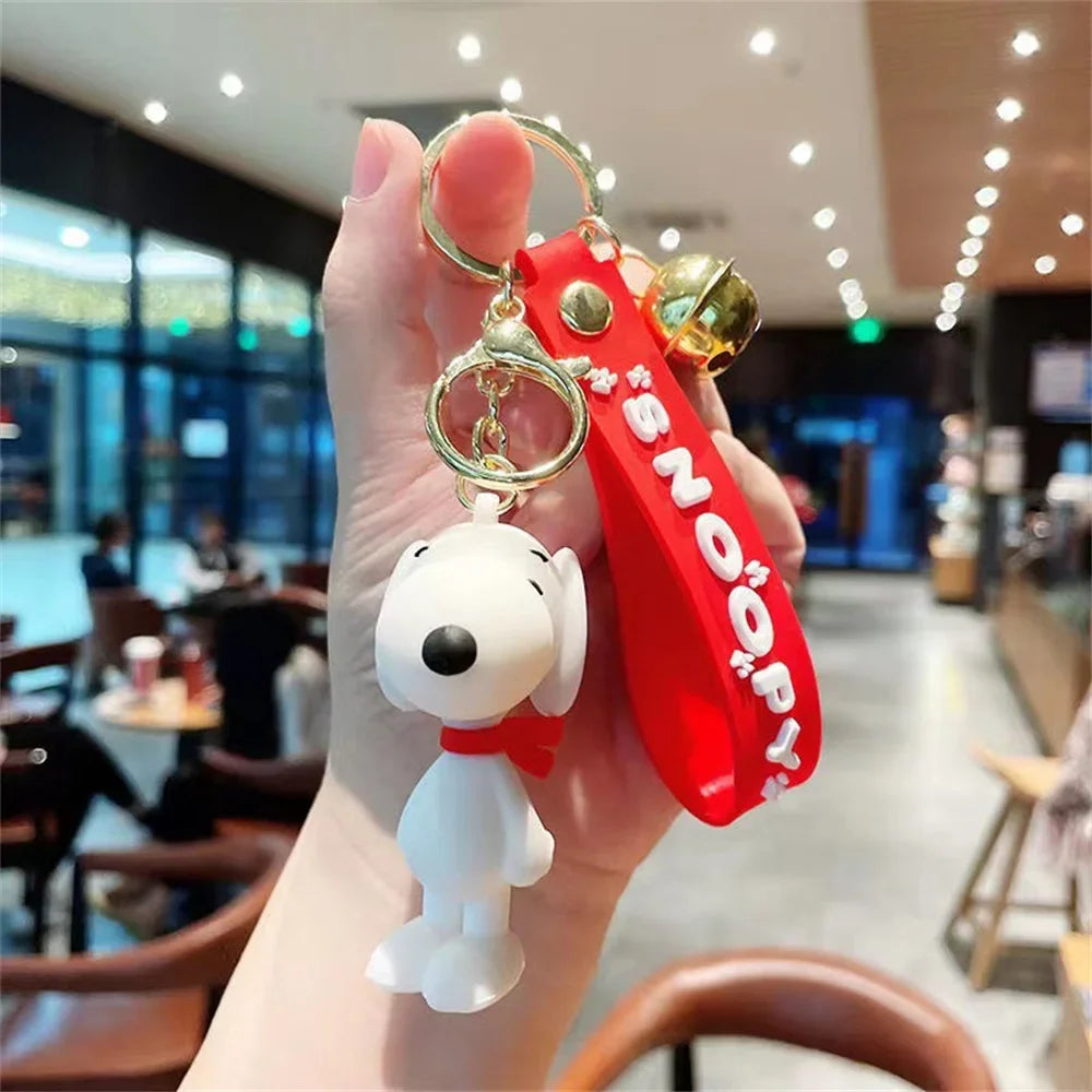 Snoopy Cute Silicone Keychain – Phone, Bag & Car Pendant | Creative Couple Keyring Christmas Gift