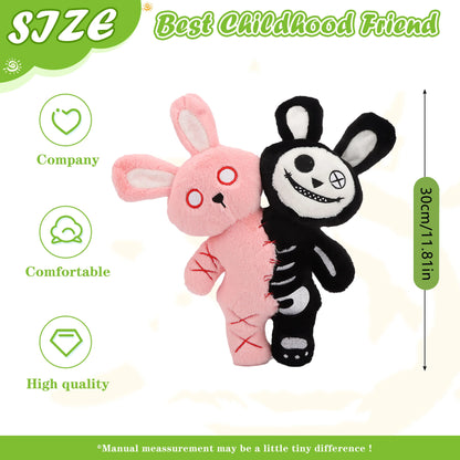 Terrifying Gothic Double-Headed Skull Rabbit Plush – Halloween Stuffed Toy & Decoration, Gift for Kids