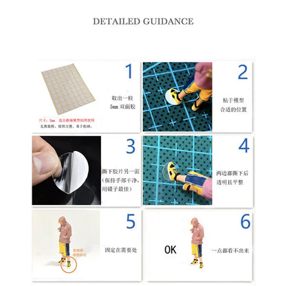 RM 1:64 Automotive Repairman & Tools Micro Mini Figure Model — Diecast Scene Collectible