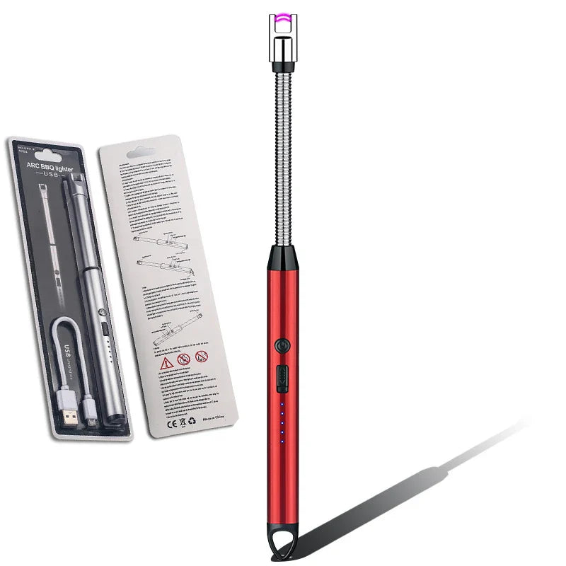 USB Rechargeable Windproof Arc Lighter – Electric Plasma Ignition Tool for Gas Stoves, Candles, BBQ & Outdoor Camping Use