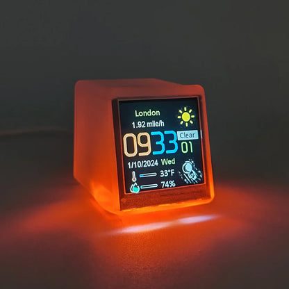Bitcoin Price Tracker Nixie Tube Alarm Clock with RGB Lights, WiFi Weather Station, DIY Album & GIF Display