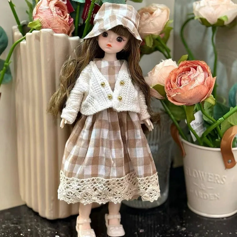 High-Value 30cm BJD Doll – 6-Point Jointed Princess Outfit Set for Girls, Birthday Gift Toy
